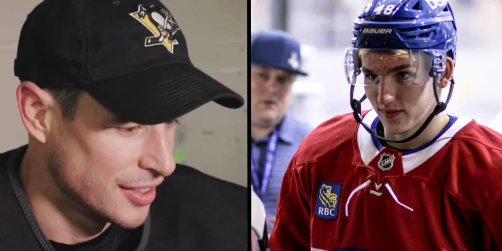 Sidney Crosby élogieux envers le défenseur du CH, Lane Hutson.